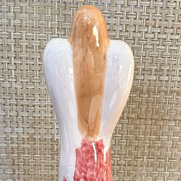 🎄🌟HP🌟NWOT Modern Iridescent Ceramic Pencil Angel Figurine - Picture 8 of 11